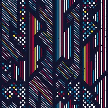 Colored geometric seamless pattern Illustrazione stock