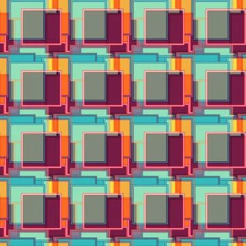 Colored geometric seamless pattern for your design Illustrazione stock