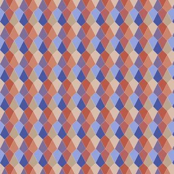 Colored geometric shapes make up a pattern for fabric, postcards, websites. Stock Illustration