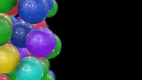Colored geometric shapes transitions Spheres Stock Footage 100536095