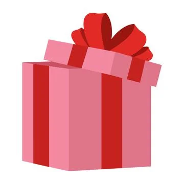 Colored gift box icon Flat design Vector Stock Illustration