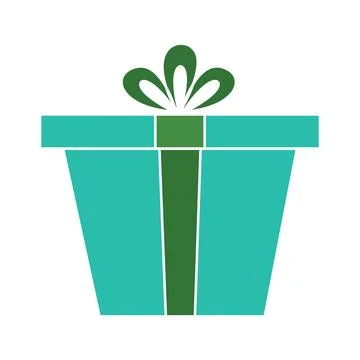 Colored gift box with ribbon Vector Stock Illustration