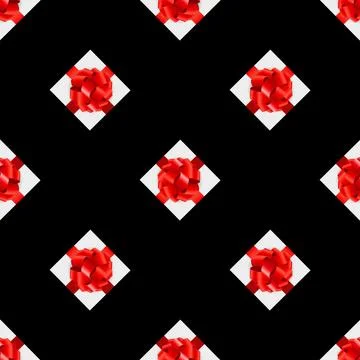Colored Gift Box Seamsell pattern on Background Stock Illustration