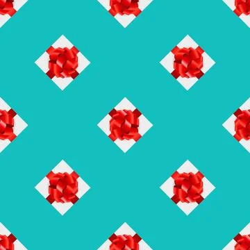 Colored Gift Box Seamsell pattern on Background イラスト素材