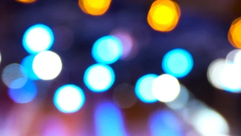 Colored glare spotlights scene in defocus Stock Footage 123582111