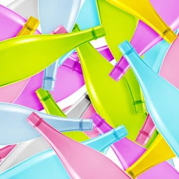 Colored glass bottle Stock Photos