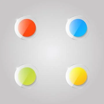 Colored glass buttons  . Stock Illustration