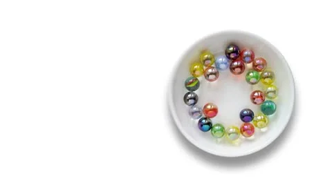 Colored glass marbles Stock Footage 8911909