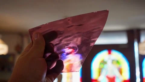 Colored Glass for Mosaic Making Stock Footage 293868701