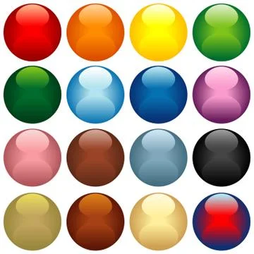 Colored Glass Spheres Stock Illustration