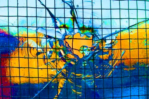 Colored glass texture Stock Photos