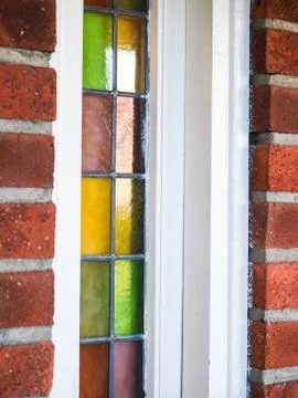 Colored glass window Stock Photos