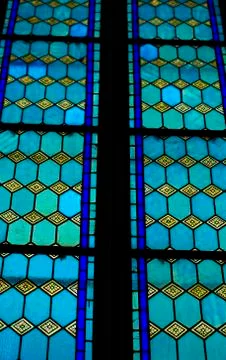 Colored glass window Stock Photos