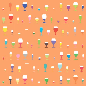 Colored glasses on a light backdrop Stock Illustration