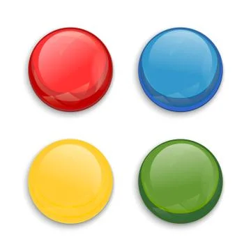 Colored glossy button Stock Illustration