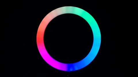 Colored glowing circle, purple, blue, red, orange, motion, motion background Stock Footage 244876519