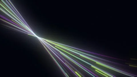 Colored glowing looping animation of lines Stock Footage 303801947