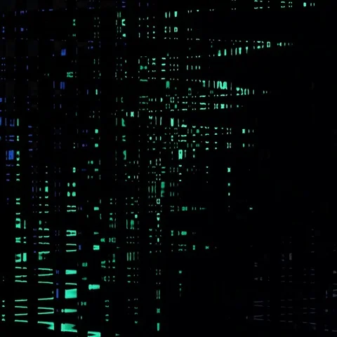 Colored glowing sinusoids Video stock 69442055