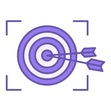 Colored Goals Icon. Vector Icon of Target and Arrows. Action Plan, Strategy.. 스톡 일러스트