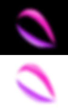 Colored gradient abstract shape on transparent background Stock Illustration