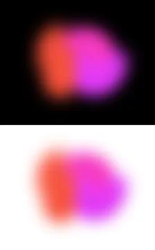 Colored gradient abstract shape on transparent background Ilustración de archivo