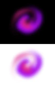 Colored gradient abstract shape on transparent background Ilustración de archivo