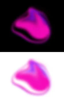 Colored gradient abstract shape on transparent background Ilustración de archivo