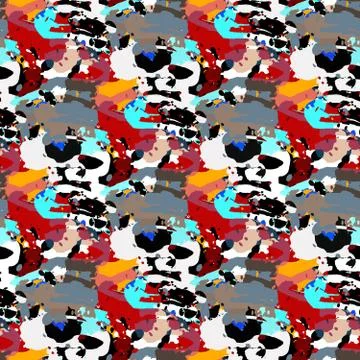 Colored graffiti abstract pattern on a black background Stock Illustration