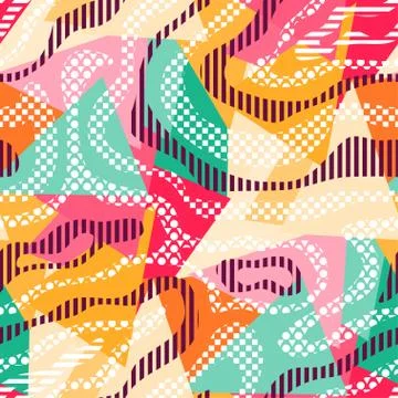 Colored graffiti seamless texture Stock Illustration