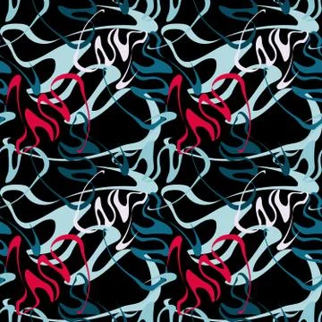 Colored graffiti seamless texture Stock Illustration