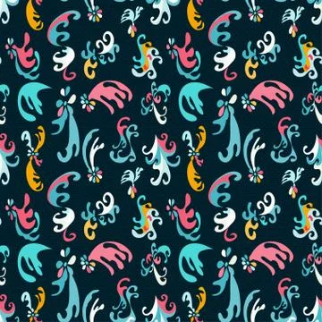 Colored graffiti seamless texture Stock Illustration