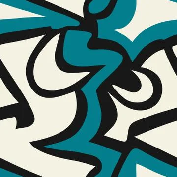 Colored graffiti seamless texture vector illustration Stock-Illustration