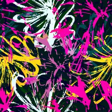 Colored graffiti seamless texture vector illustration Stock Illustration