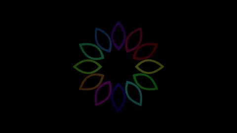 Colored graphic object on background with stroboscopic and hypnotic effect. Stock Footage 122562800