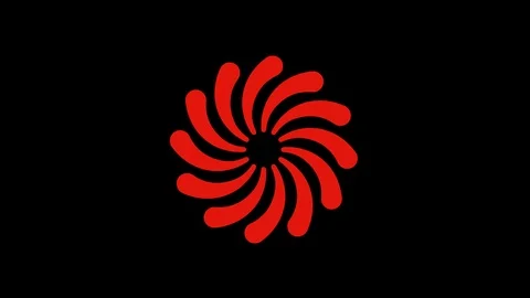 Colored graphic object on background with stroboscopic and hypnotic effect. Stock Footage 124475001
