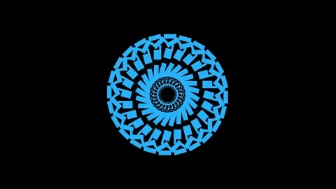 Colored graphic object on background with stroboscopic and hypnotic effect. Stock Footage 124475051