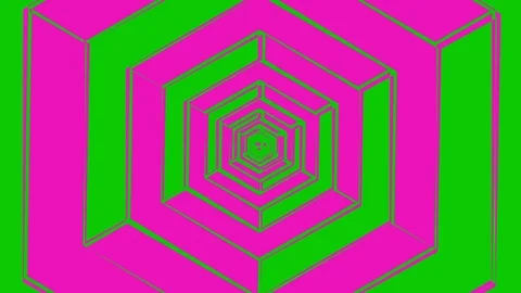 Colored graphic object on background with stroboscopic and hypnotic effect. Stock Footage 124832931