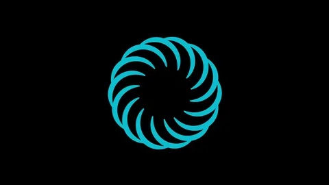 Colored graphic object on background with stroboscopic and hypnotic effect. Stock Footage 124834438