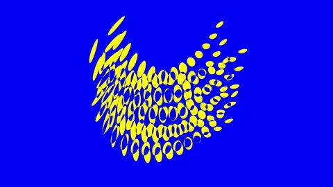 Colored graphic object on background with stroboscopic and hypnotic effect. Stock Footage 125068725