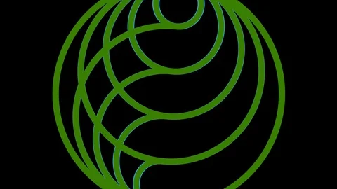 Colored graphic object on background with stroboscopic and hypnotic effect. Stock Footage 125358903