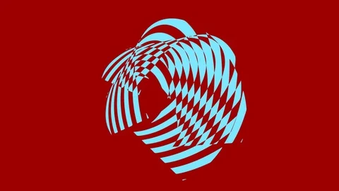 Colored graphic object on background with stroboscopic and hypnotic effect. Stock Footage 125436180