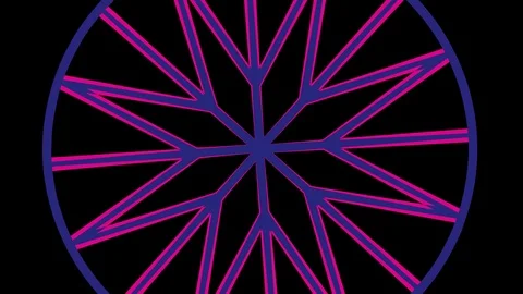 Colored graphic object on background with stroboscopic and hypnotic effect. Stock Footage 125436763