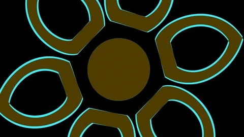 Colored graphic object on background with stroboscopic and hypnotic effect. Stock Footage 125815019