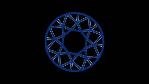 Colored graphic object on background with stroboscopic and hypnotic effect. Stock Footage 126210104