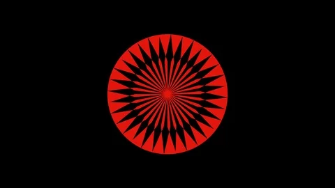 Colored graphic object on background with stroboscopic and hypnotic effect. Stock Footage 126498818