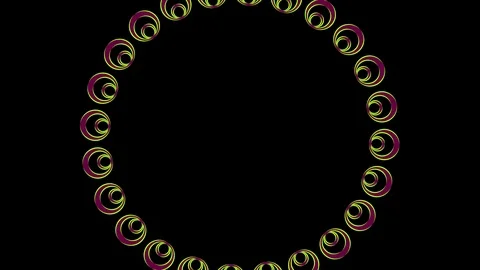 Colored graphic object on background with stroboscopic and hypnotic effect. Video stock 126570595