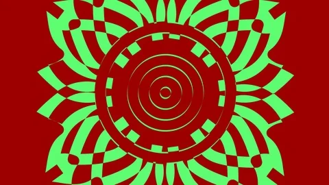 Colored graphic object on background with stroboscopic and hypnotic effect. Stock Footage 126914742