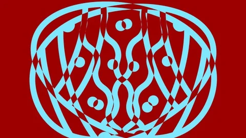 Colored graphic object on background with stroboscopic and hypnotic effect. Stock Footage 128342664