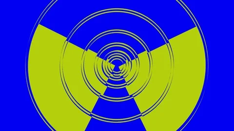 Colored graphic object on background with stroboscopic and hypnotic effect. Stock Footage 128342792