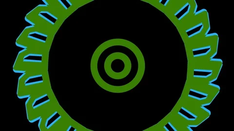 Colored graphic object on background with stroboscopic and hypnotic effect. Video stock 128368926